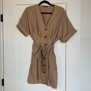 Zara Khaki Mini Dress